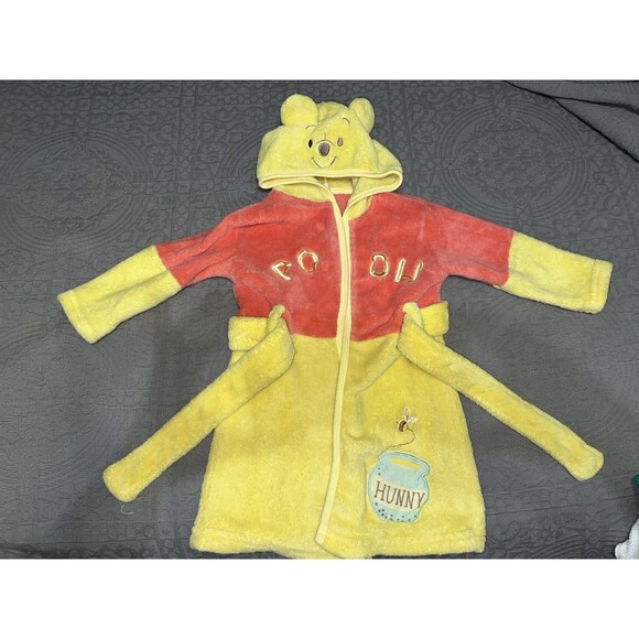Disney Baby Winnie The Pooh Robe Yellow And Pink 24Mos Housecoat - Picture 1 of 8